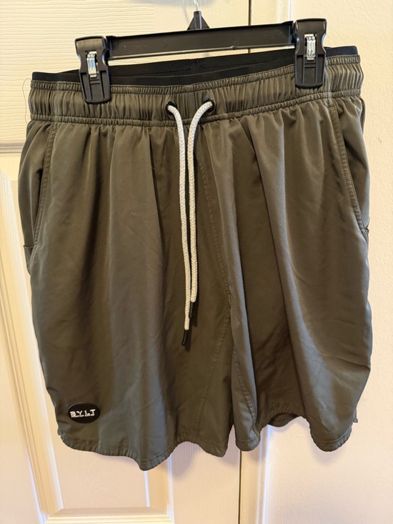 BYLT Basics Other - Bylt Men's Dark Olive Green Active+ Shorts - Size Large (inside liner)